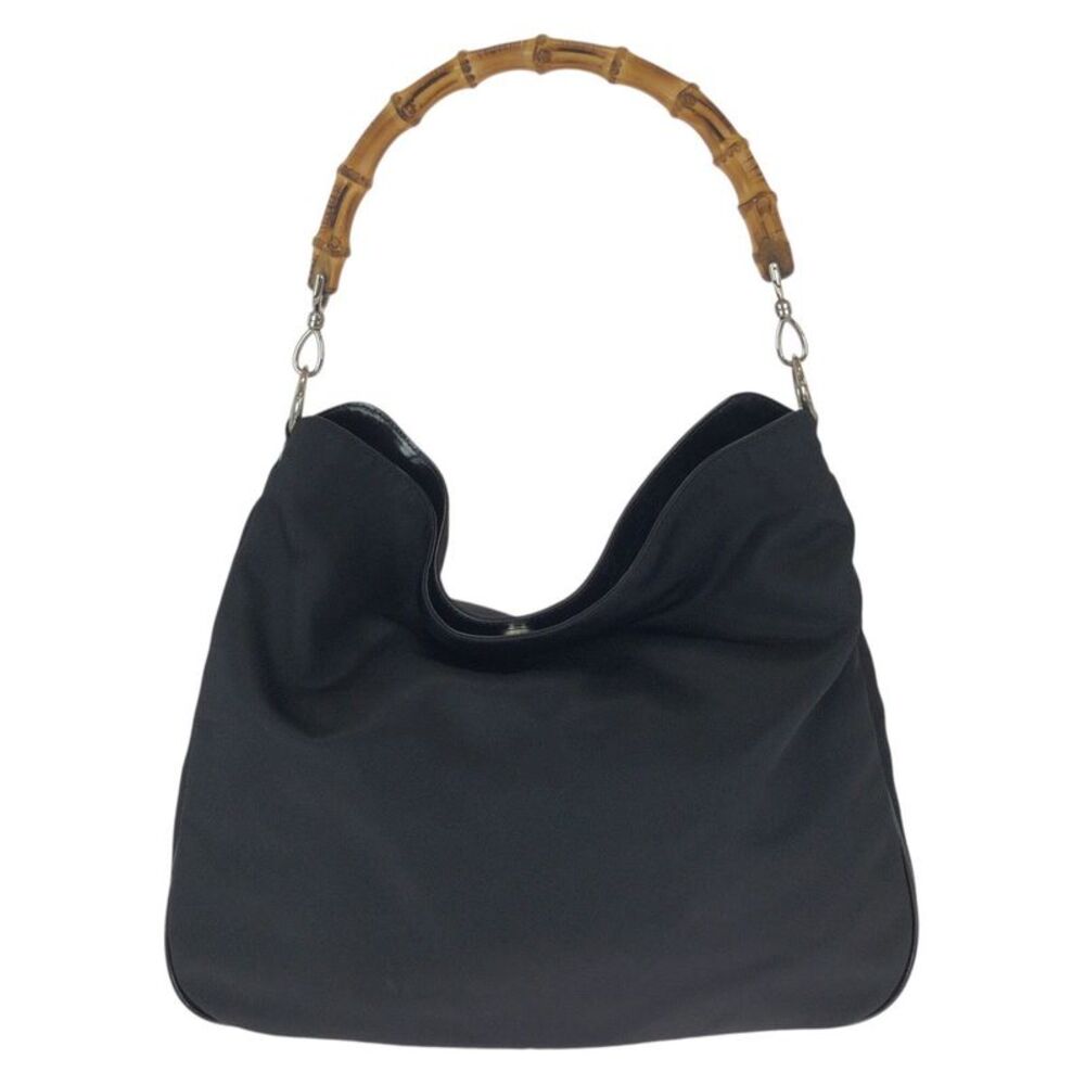 Gucci Bamboo Nylon Shoulder Handbag